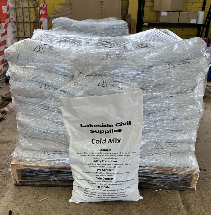 Pallet of cold mix bags