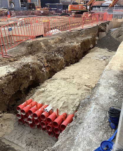 underground pipe installation